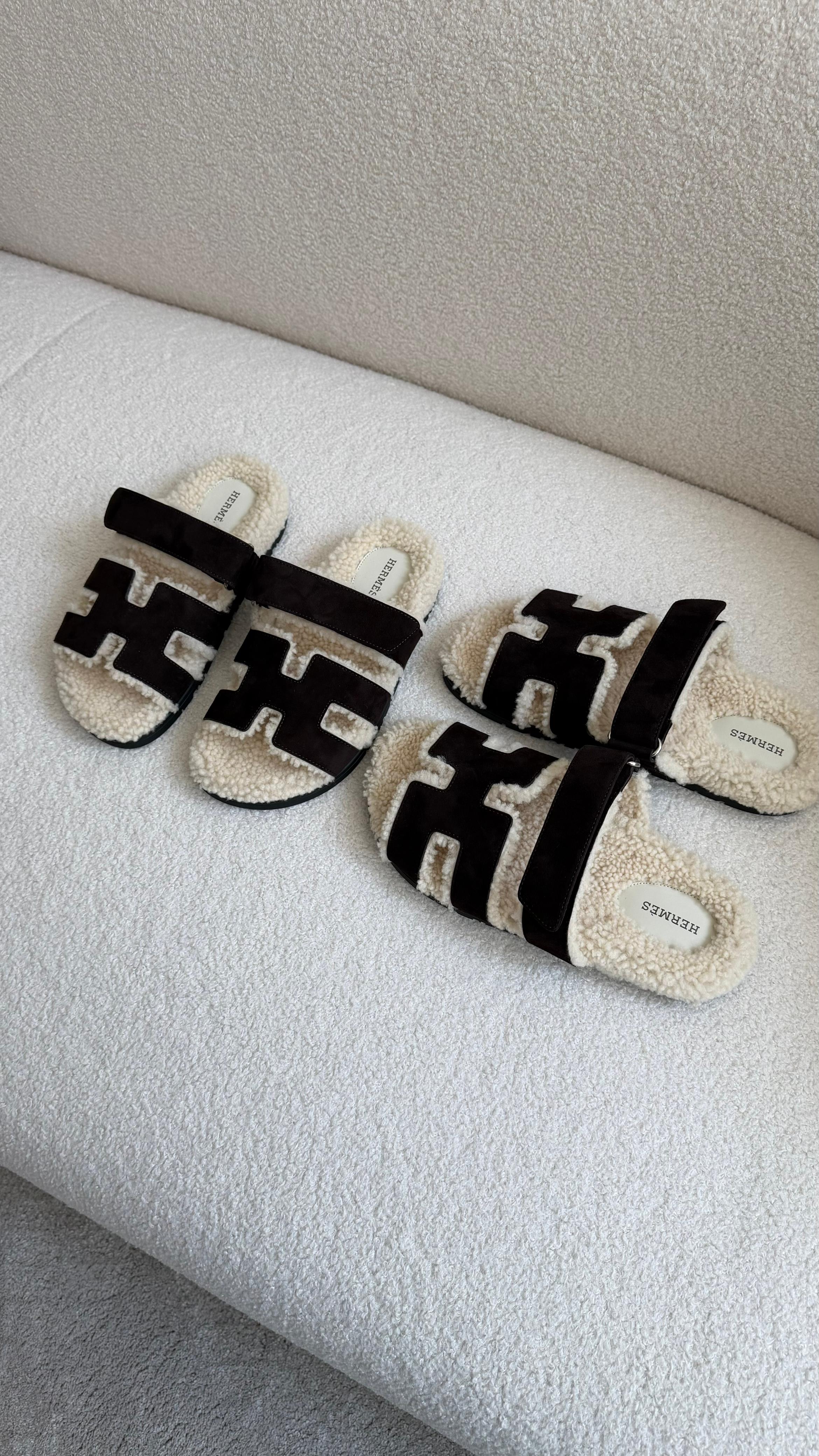 HERMÈS Hermes Chypre Fluffy Brown EU39. - Authenticated luxury bag from CLUTCH Dubai